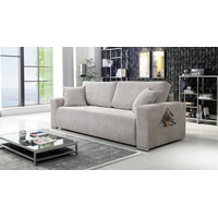 Küchen-Preisbombe Sofa Sofa Couch Schlafsofa Wohnlandschaft Schlaffunktion 3-Sitzer Lincoln Cord Bezug, Sofa mit Schlaffunktion beige