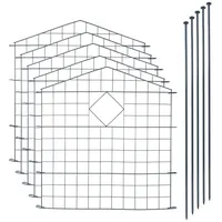 Estexo Teichzaun 78 x 78 cm Grau/Metall