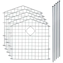 Estexo Teichzaun 78 x 78 cm Grau/Metall