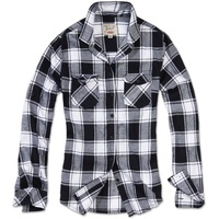 Brandit Textil Brandit Amy Flanell Checkshirt Girl-Hemd schwarz/weiß
