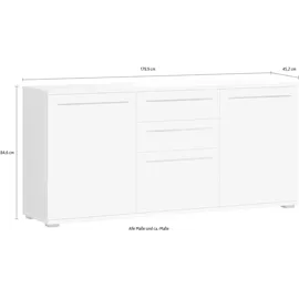 OTTO home Piano 180 x 84,6 x 45,2 cm Weiß hochglanz