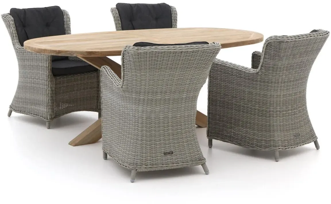 + 10 % Kassenrabatt | Intenso Milano/ROUGH-Y Ellips 200 cm Gartenmӧbel-Set 5-teilig