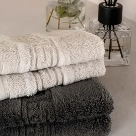 CAWÖ Noblesse Uni 1001 Gästehandtuch 30 x 50 cm anthrazit