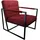 Svita Cocktailsessel JONES gepolstert 53 x 69 x 69 cm Rot mit Kissen