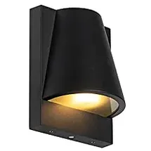 QAZQA Außenwandleuchte schwarz Ip44 mit Dämmerungsschalter - Femke