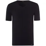 Hanro V-Shirt Natural Function in deep black / Shirt Kurzarm | Gr.: S