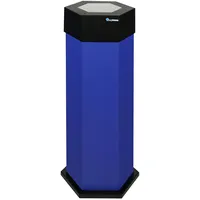 Proregal Abfallsammler mit Edelstahl-Einwurfklappe, 45L, HxBxT 83x32,5x37,5cm, Ultramarinblau,