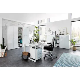 Germania Monteria Aktenschrank 80 x 37 x 120 cm weiß