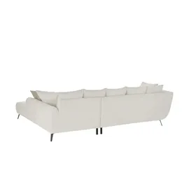 bobb Eckcouch Webstoff 3-Sitzer Beige