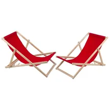 woodok Sonnenliege 120 x 25 x 60 cm Rot