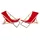 woodok Sonnenliege 120 x 25 x 60 cm Rot