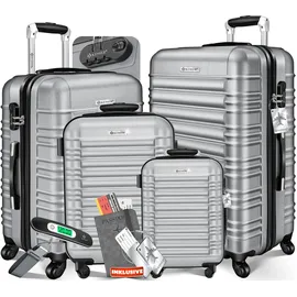 Kesser Koffer-Set 4-tlg. silber/kunststoff