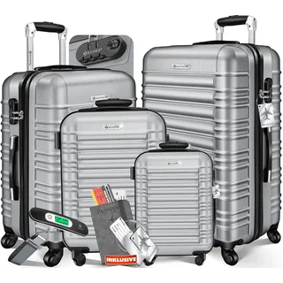 Kesser Koffer-Set 4-tlg. silber/kunststoff