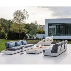 Jati & Kebon Set Loungesystem Bari I - wie abgebildet, Farbe wählbar - ohne Dekokissen