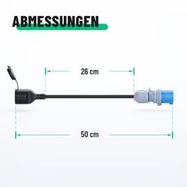 greate. CEE Camping Stecker auf Schuko Kupplung - 2er Pack