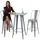 Mendler Stehtisch HWC-A73 105 x 60 x 60 cm Grau