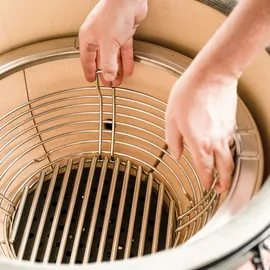 Kamado Joe Kohlekorb für Big Joe Ø 24 cm Edelstahl Silber