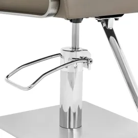 Physa Friseurstuhl mit Fußstütze - 50 - 66 cm - 200 kg beige/silbern