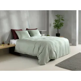 Zo Home Bettwäsche "Satinado", grün (foam grün), B/L: 135cm x 200cm, 1 Stk., 1 Stk., Mako-Satin, B/L: 80cm x 80cm, 1 Stk., Mako-Satin, Obermaterial: 100% Baumwolle, Bettwäsche, aus 100% Baumwolle, hochwertige Mako-Satin