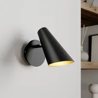 LUCANDE Wandleuchte, Wandlampe Innen Wibke in Schwarz