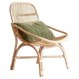 Tikamoon Sessel Pia Sessel aus Rattan beige