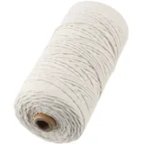 ZOENHOU 2mm x 400m Makramee Garn, Baumwollgarn, Beige Baumwollgarn Makramee Garn, Baumwollseil 2mm Makramee Kordel 2mm Makramee Schnur für DIY Aufhängen, Pflanzenaufhänger, Basteln, Stricken