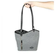 Haberland Rucksack-Lenkertasche Melanie grau/schwarz