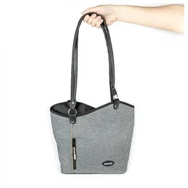 Haberland Rucksack-Lenkertasche Melanie grau/schwarz