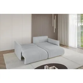 altdecor Ecksofa Cord 3-Sitzer Grau