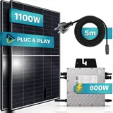 SUNNIVA Balkonkraftwerk 1100/800W Solaranlage mit 800W Deye Micro Wechselrichter 2 x 550 W