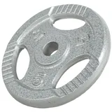 GORILLA SPORTS® Hantelscheiben - Einzeln/Set, 0,5kg, 1,25kg, 2kg, 2,5kg, 5kg, 10kg, 15kg, 20kg, 27,5kg, 30kg Gewichte, Tri-Grip, 30mm, Gusseisen, Silber/Schwarz - Gewichtsscheiben, Hanteln Set