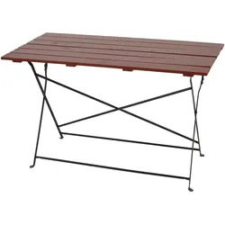 Biergartentisch Wien, Klapptisch Gartentisch, Gastronomie-Qualität Akazie lackiert 75x120x60cm ~ braun