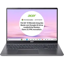 Acer Chromebook Plus 516 16'' Intel Core 3 100U 8 GB RAM 256 GB SSD Google ChromeOS grau