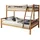TICAA Etagenbett Maxim 140 x 200 cm Buche massiv braun