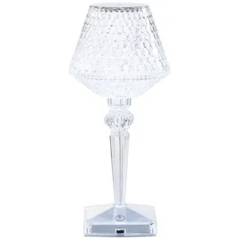 CASANOVA casa NOVA Akku LED-Tischlampe CANDY, H 26 cm - Transparent Kunststoff - dimmbar