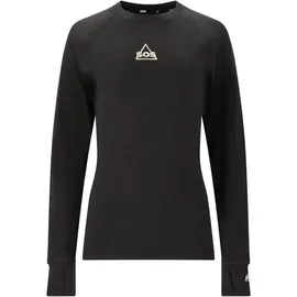 SOS Nuuk Woll Baselayer langes Skiunterhemd schwarz L
