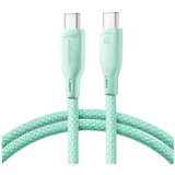 Joyroom Multi-Color Series SA34-CC3 USB-C/USB-C-Kabel 60 W schnelle Übertragung 1 m Grün