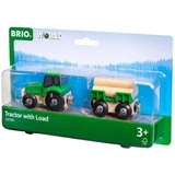 BRIO Traktor mit Holz-Anhänger