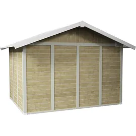 Grosfillex Gartenhaus Deco H 7,5 3,70 x 2,98 m Braun