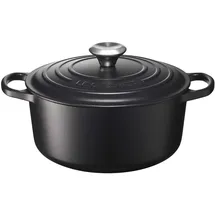 Le Creuset Signature Bräter 24 cm rund schwarz glänzend