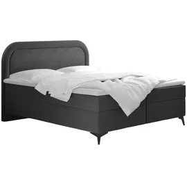Kaiser Boxspringbett mit bettkasten und topper Valentino, mehrere Größen Paros/poso 160x200 cm Dunkelgrau