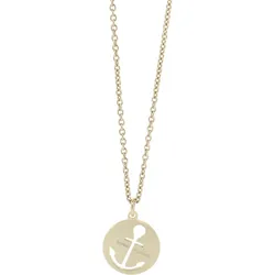 HAFENKLUNKER - GLAMOUR COLLECTION HALSKETTE - Anker ausgestanzt Kurz / gold
