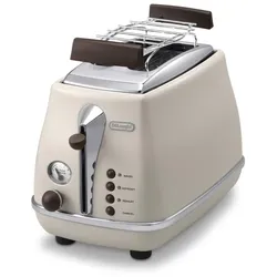 De'Longhi Icona Vintage CTOV 2103.BG - Toaster - 2 Scheibe - 2 Steckplatz - beig...