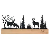 UNUS Aufsteller Wald Silhouette 3 Hirsche in Schwarz | Gr.: onesize
