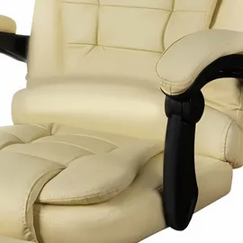 MT MALATEC Bürostuhl mit Fußstütze - beige Malatec 23287 - Beige
