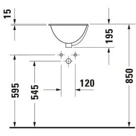 Duravit Architec Bali Einbauwaschtisch Ø 33,5 cm (0473340031)