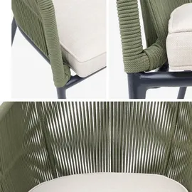 sweeek Santos Gartensessel 59 x 79 x 79 cm khaki/beige 4 St.