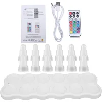 Set Mit 12 Per Usb Wiederaufladbaren, Flammenlosen Led-kerzen Mit Fernbedienung Und Intelligentem Timer, Flackernde Teelichter Zur Dekoration Des Hochzeitstisches.