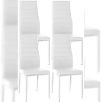 CLP Esszimmerstuhl Mayfair Kunstleder weiß 4er Set