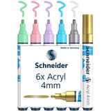 Schneider Paint-It 320 V2 Acrylstifte farbsortiert 4,0 mm 6 St.